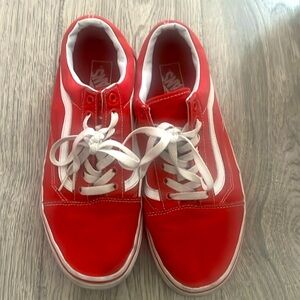 Men’s Red & White off the wall Vans